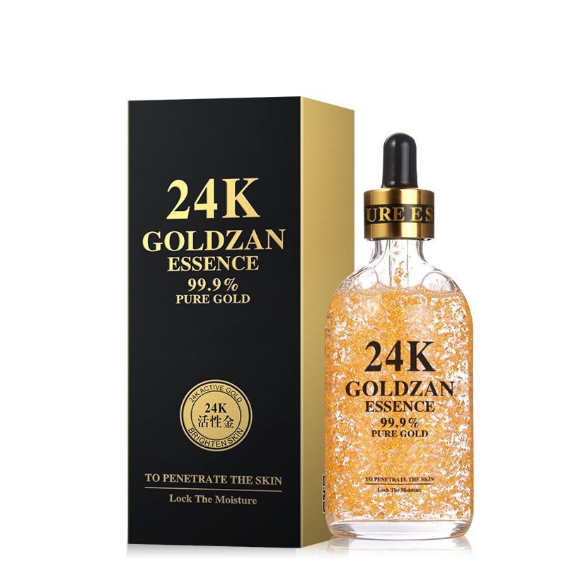 [ READY STOCK ]  99% Pure 24K Gold Foil Face Serum Skin Essence Anti Aging Moisturizing Whitening Makeup Jualan Murah