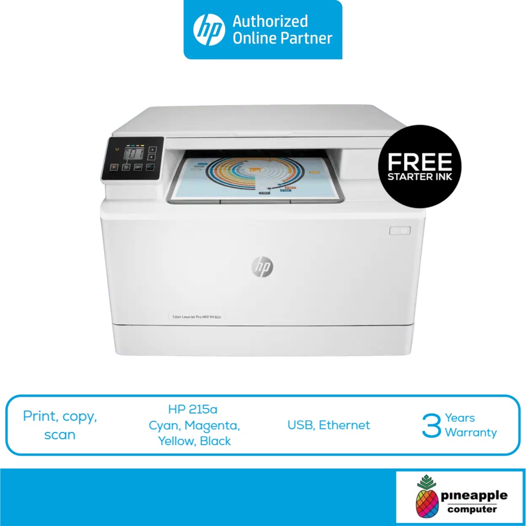 Hp Color Laserjet Pro Mfp M1n 7kw54a Print Scan Copy Network Shopee Malaysia