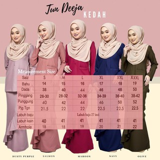  BAJU  KURUNG  KEDAH  KURUNG  POKET KAIN  DUYUNG  RUFFLE PLAIN 