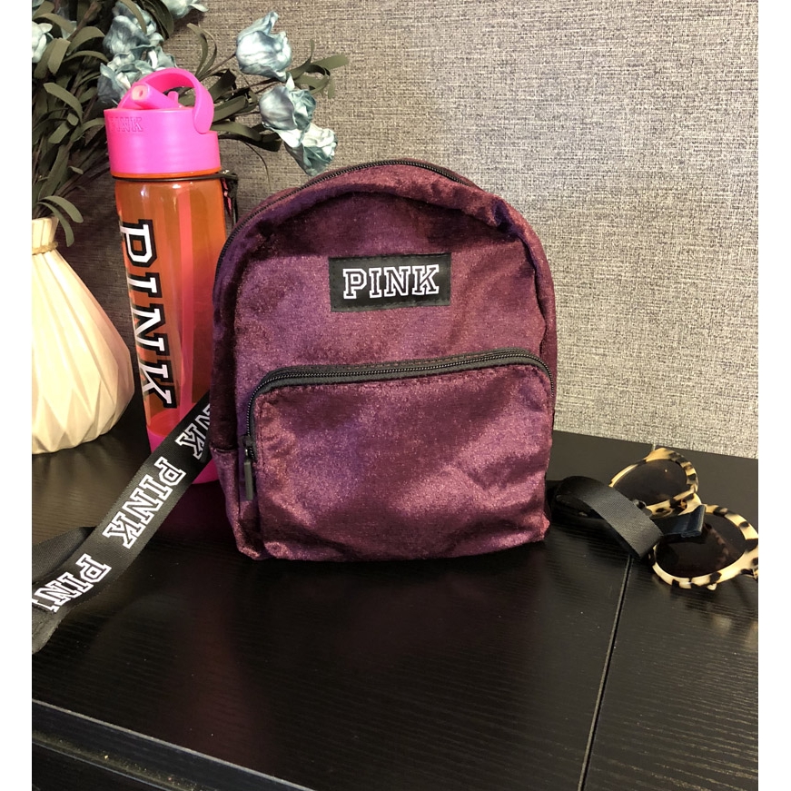 victoria secret velvet backpack