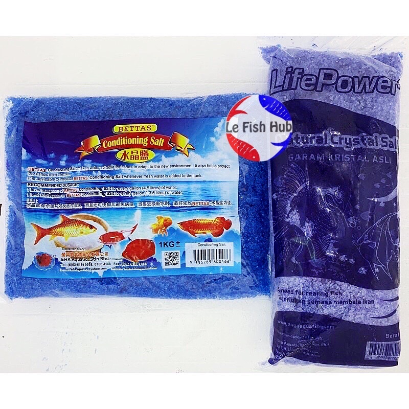 AKUARIUM GARAM BIRU AQUARIUM BLUE SALT 1KG [BETTAS / LIFE POWER] 1KG CONDITIONING SALT FOR