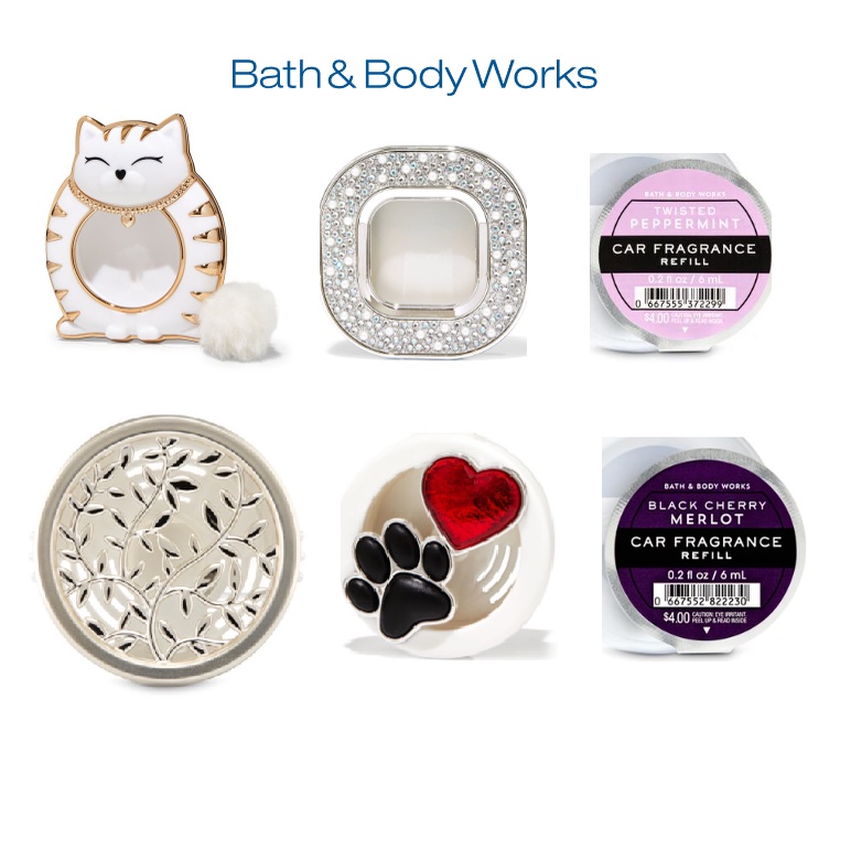 Bath & Body Works Car Fragrance Refill Bubbly Rose / twisted peppermint