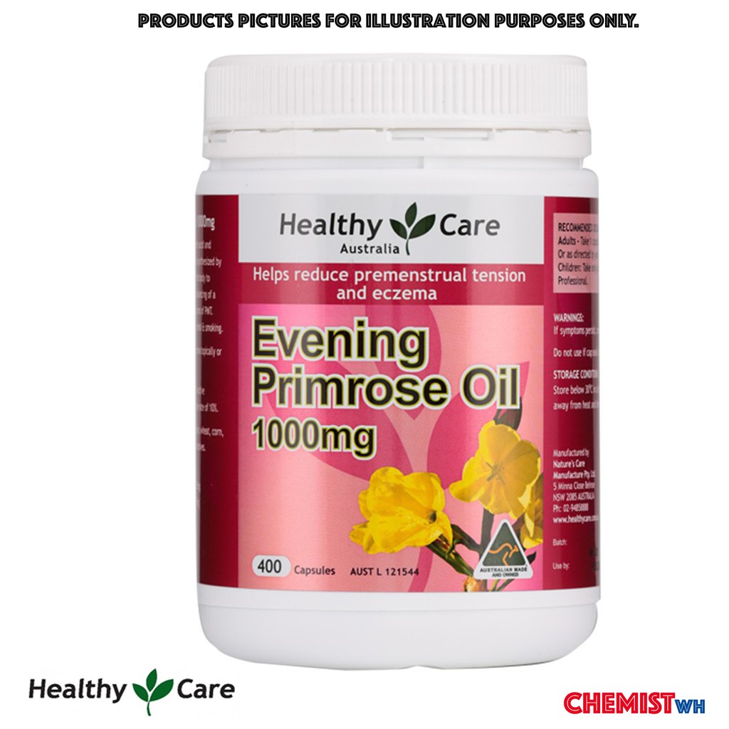 [100 Authentic] HEALTHY CARE Evening Primrose Oil 1000mg (400 capsules