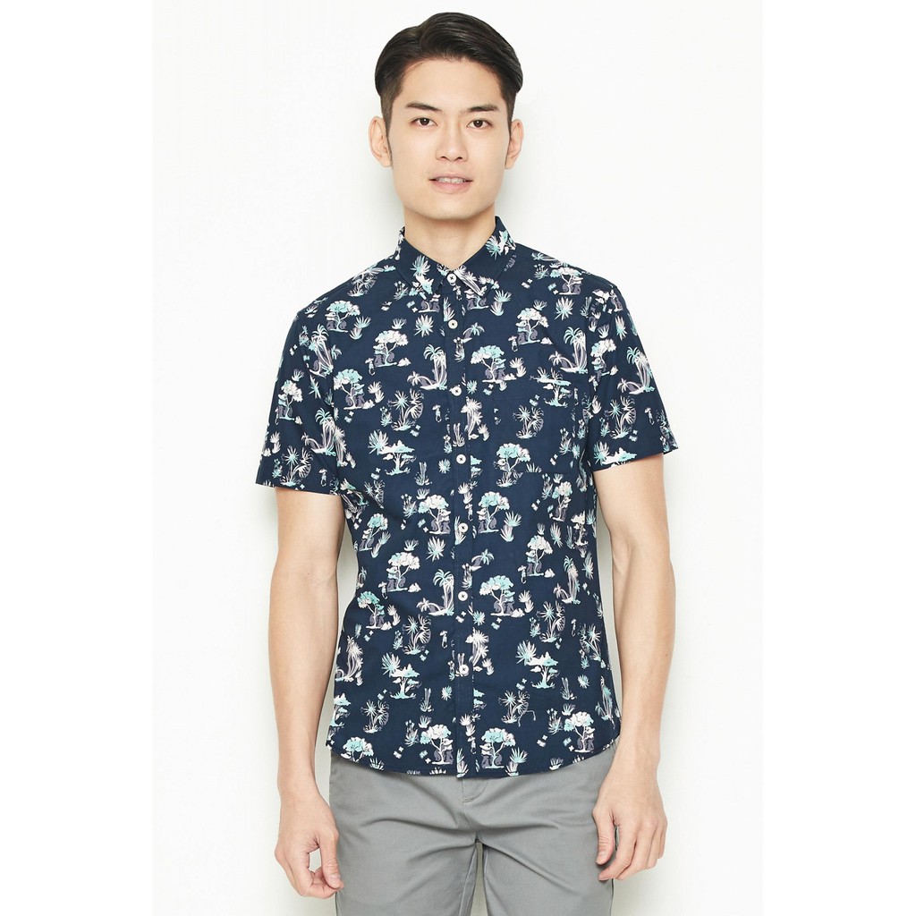 Rope Men Casual Short Sleeve Shirt