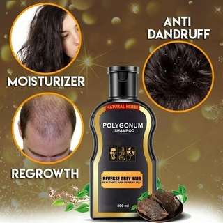 Polygonum shampoo reverse grey hair rambut putih hitam 200ml | Shopee ...