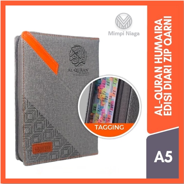 AL QURAN HUMAIRA AL QARNI (TAGGING) | EDISI DIARI ZIP, SAIZ A5 | HANTARAN KAHWIN TUNANG BIRTHDAY & ANNIVERSARY GIFT SET