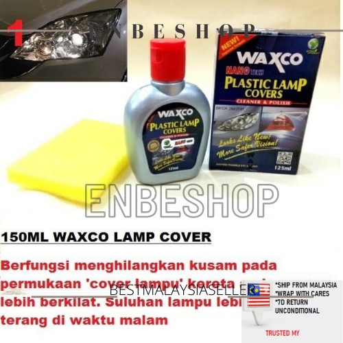 Waxco Nano Tech Plastic Lamp Covers Cleaners Polish Pengilat Lampu Kereta Wax Lampu Kereta Dan Motor Headlamp Cleaner Shopee Malaysia