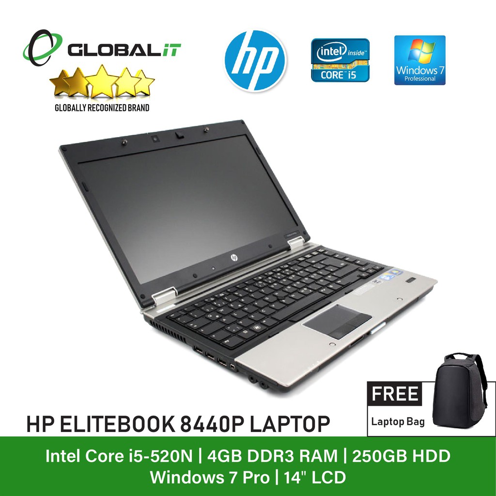 Refurbished Notebook Hp Elitebook 8440p Laptop 14 Inch Intel Core I5 520m Shopee Malaysia 9684