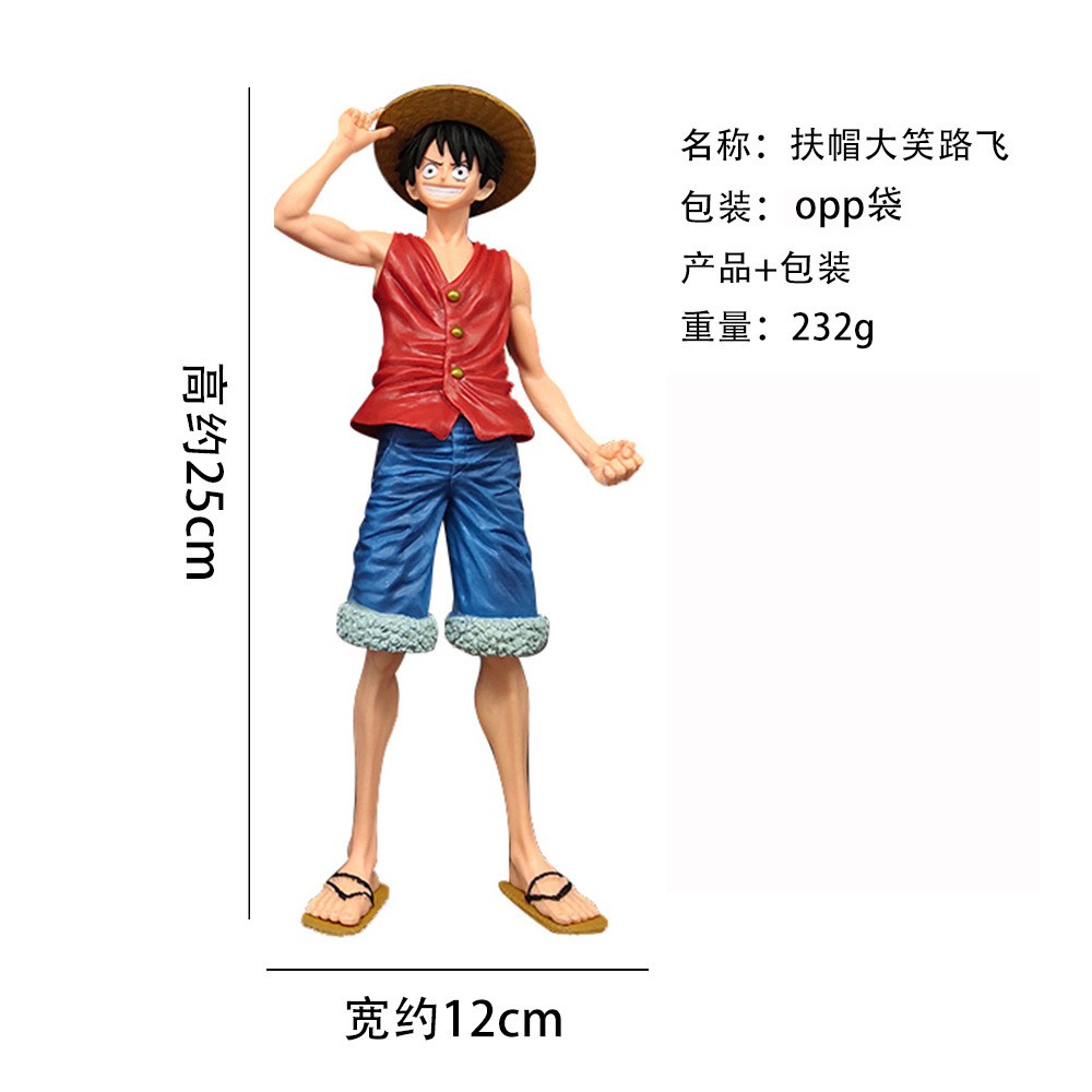 One Piece Confident Smiley Luffy Straw Hat Red Vest Hand Made Model Decoration Anime Peripheral Student Men And Women Shopee Malaysia