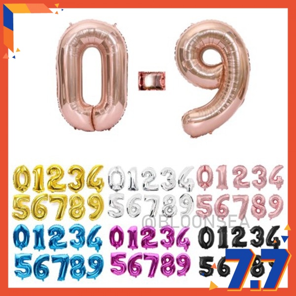 32 inch Number Balloon Foil Large Digital Aluminium Film Giant Animal ...