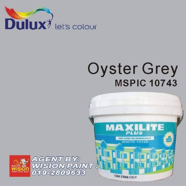 Dulux 10743 Oyster Grey 7l Maxilite Plus Interior Emulsion Paint Matt Finish