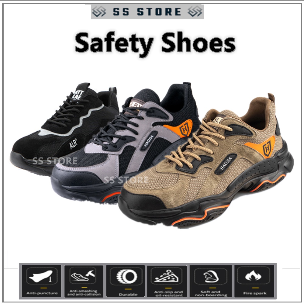 Safety Shoes Safety Boot Low Cut Model 2082 / 518 Black Khaki Grey