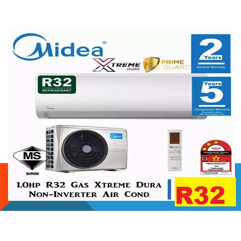 2021 Midea 1 0hp R32 Xtreme Dura Air Conditioner Msxd 09crn8 Shopee Malaysia