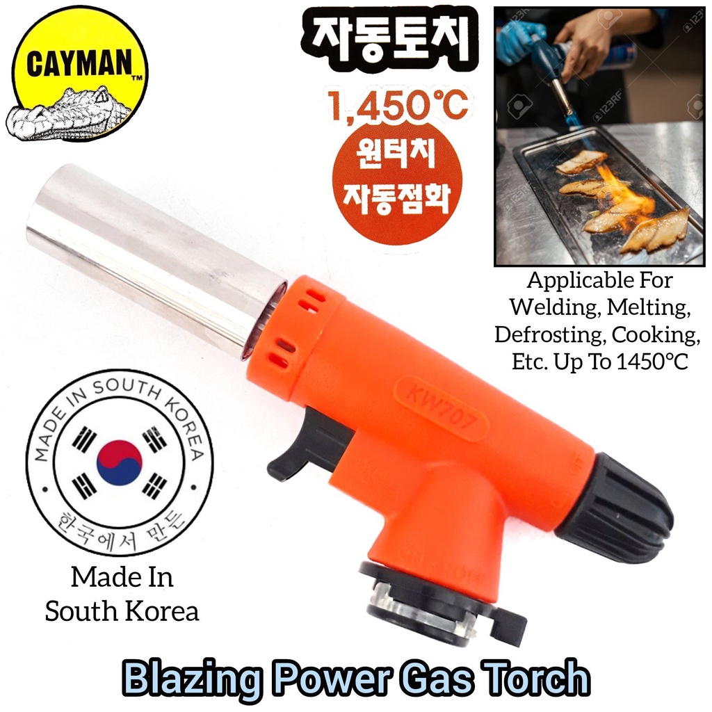 Cayman Korean Korea Auto Gun Fire Gas Torch For BBQ, Camping ,Cooking , Welding.