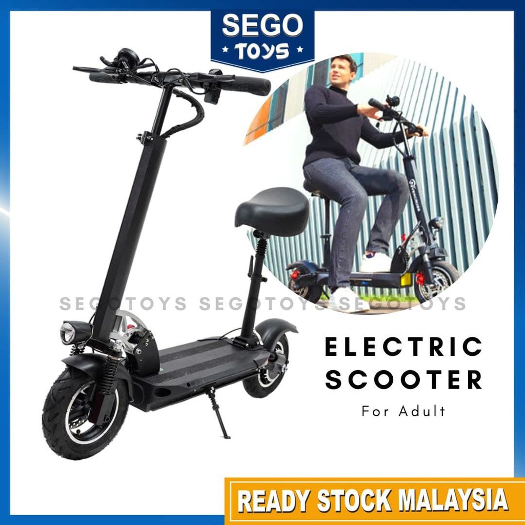 Electric Scooter E Scooter Escooter Skuter Elektrik 10inc 48v E Bike Easy Folding 电动踏板车 Skuter Elektrik Segotoys Shopee Malaysia