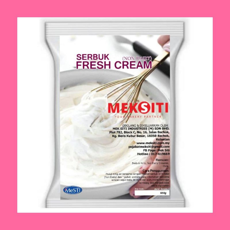 Serbuk Fresh Cream Non Dairy Krim Putar 600 G Shopee Malaysia