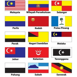 Malaysia All States Flag Bendera Semua Negeri 2ft X 4ft Shopee Malaysia