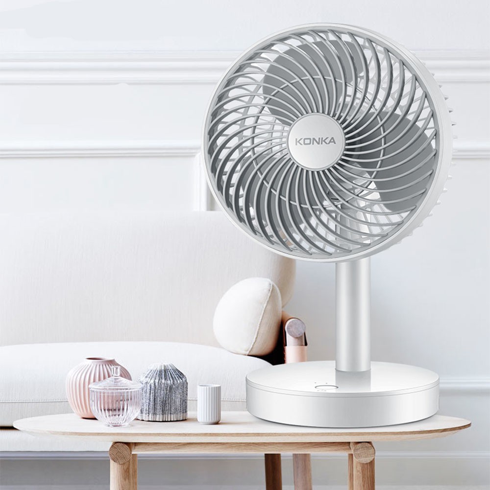 KONKA Ready Stock Portable Fan 4 Speed USB Rechargeable Table Fan KF