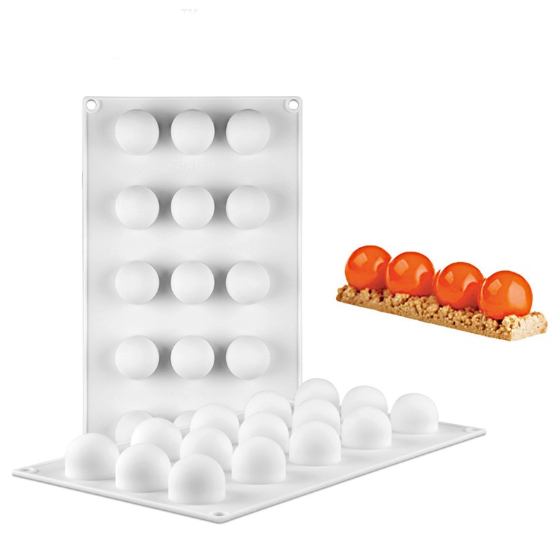 15 Cavity Round Ball Shape Silicone Cake Mold DIY Chocolate Mousse Truffle Dessert Bakeware Decorating Tools Ice mold Baking mould
