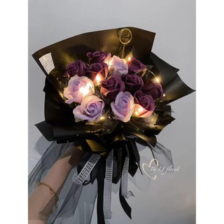 情人节花束 生日礼物 超美的满天星花束 紫色蓝色 Shopee Malaysia