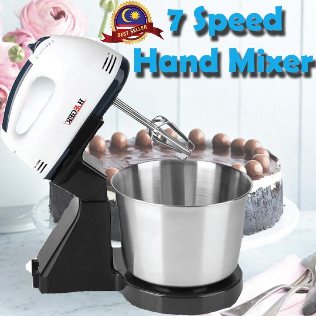 MESIN PENGADUN PEMUTAR ADUNAN KEK COOKIES 7 Speed Kitchen Handheld