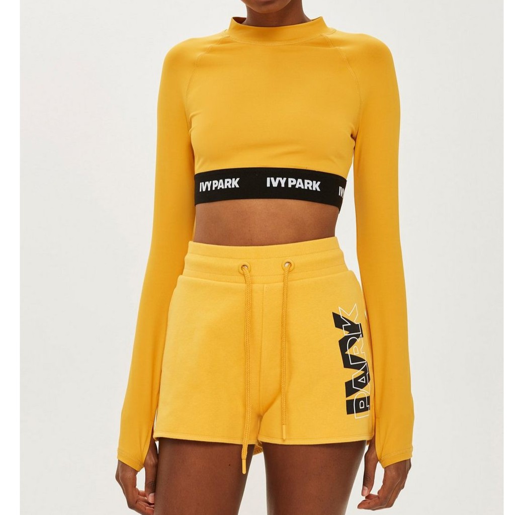 ivy park yellow crop top