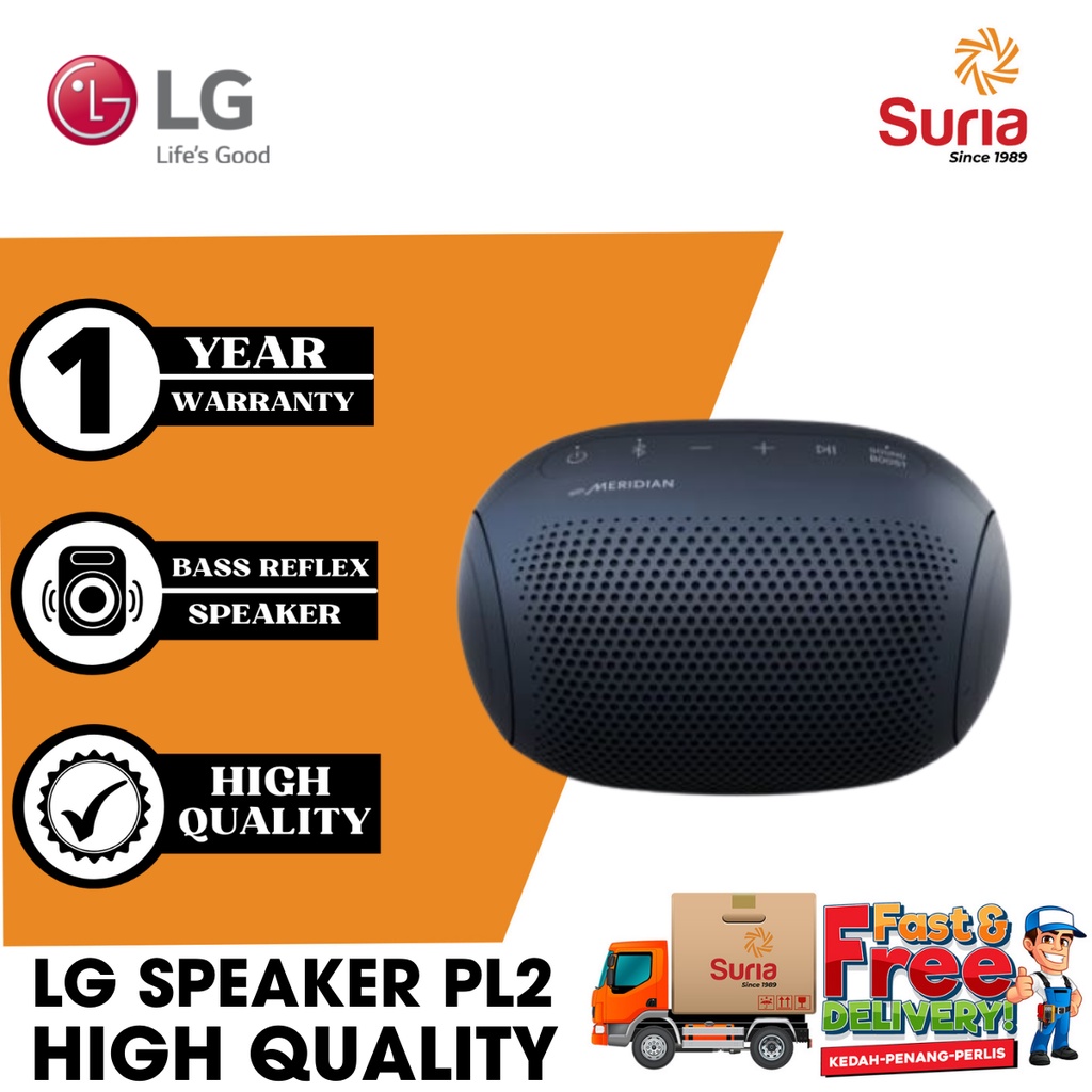 LG Speaker XBOOM Go PL2 with Meridian Technology & 10 Hour Battery Life