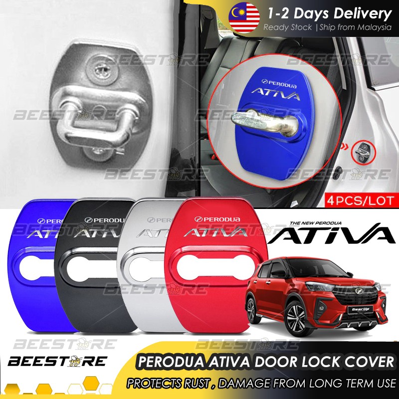 [4pc/set] New PERODUA ATIVA 2021 Door Lock Cover Car Accessories Kereta