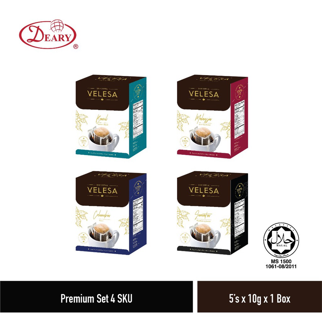 Velesa Drip Coffee Premium Malaysia/Columbia/Sumatra/Brazil Blend (5