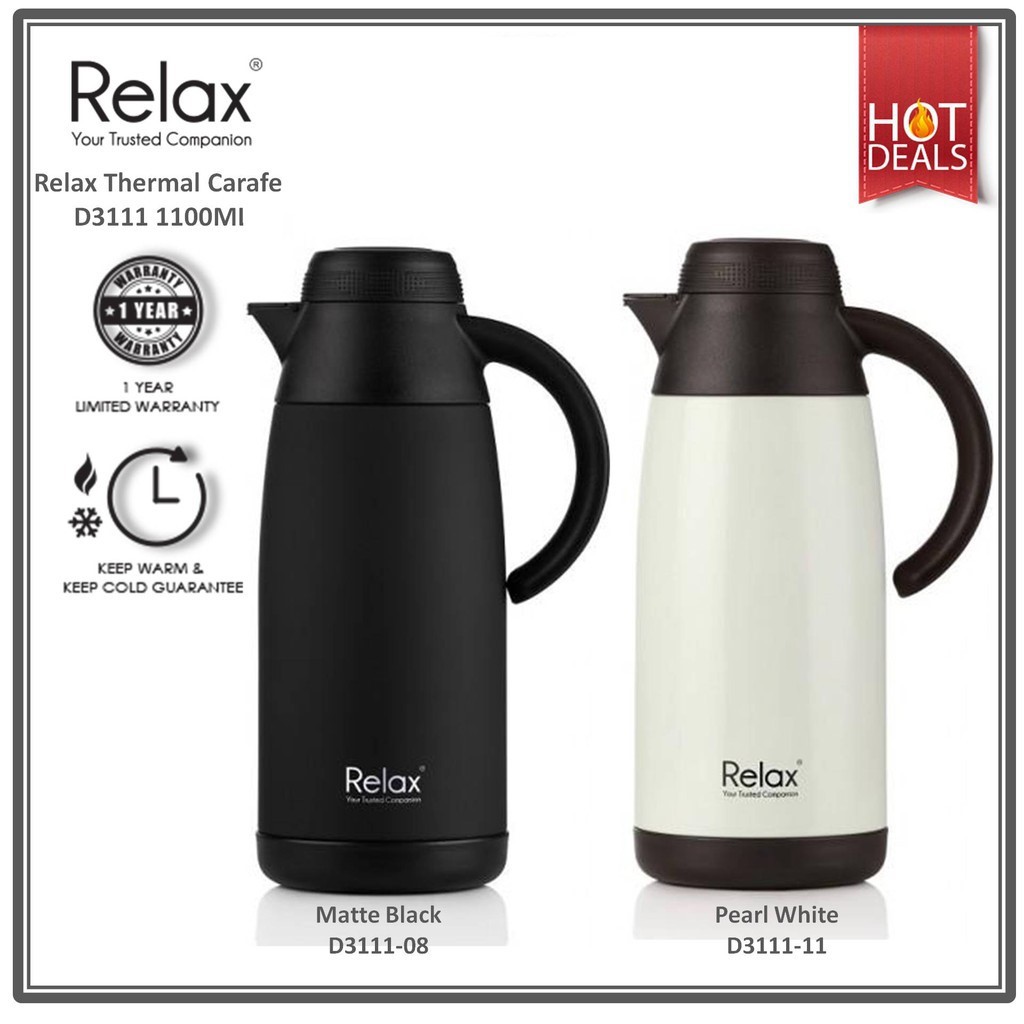 Relax 1100ml 18.8 Stainless Steel Thermal Carafe - (D3111)