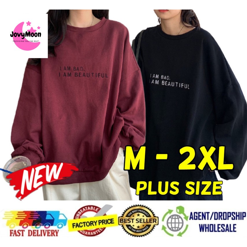 Baju Perempuan Lengan Panjang Korea Baju Viral Non-Hooded Sweater