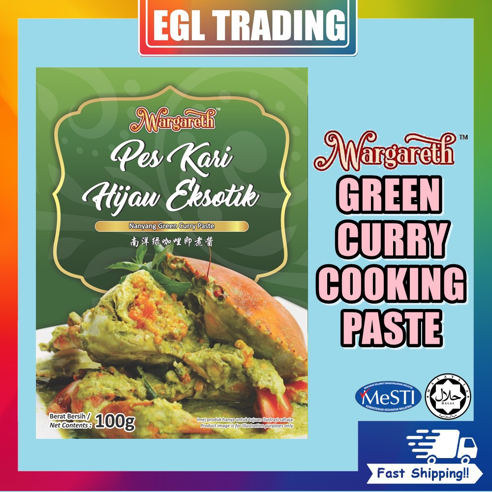 READY STOCKWARGARETHNanyang Green Curry PastePes Masakan Kari Hijau Instant Cooking Paste南洋绿咖喱即煮酱(100g)