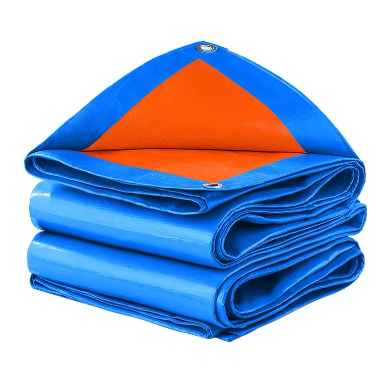 Kanvas Series: BO Canvas (8' x 20') Kanvas Biru-Oren Untuk Penutupan Lori, Mesin, Luaran/ Tahan Lasak/ Kalis Air