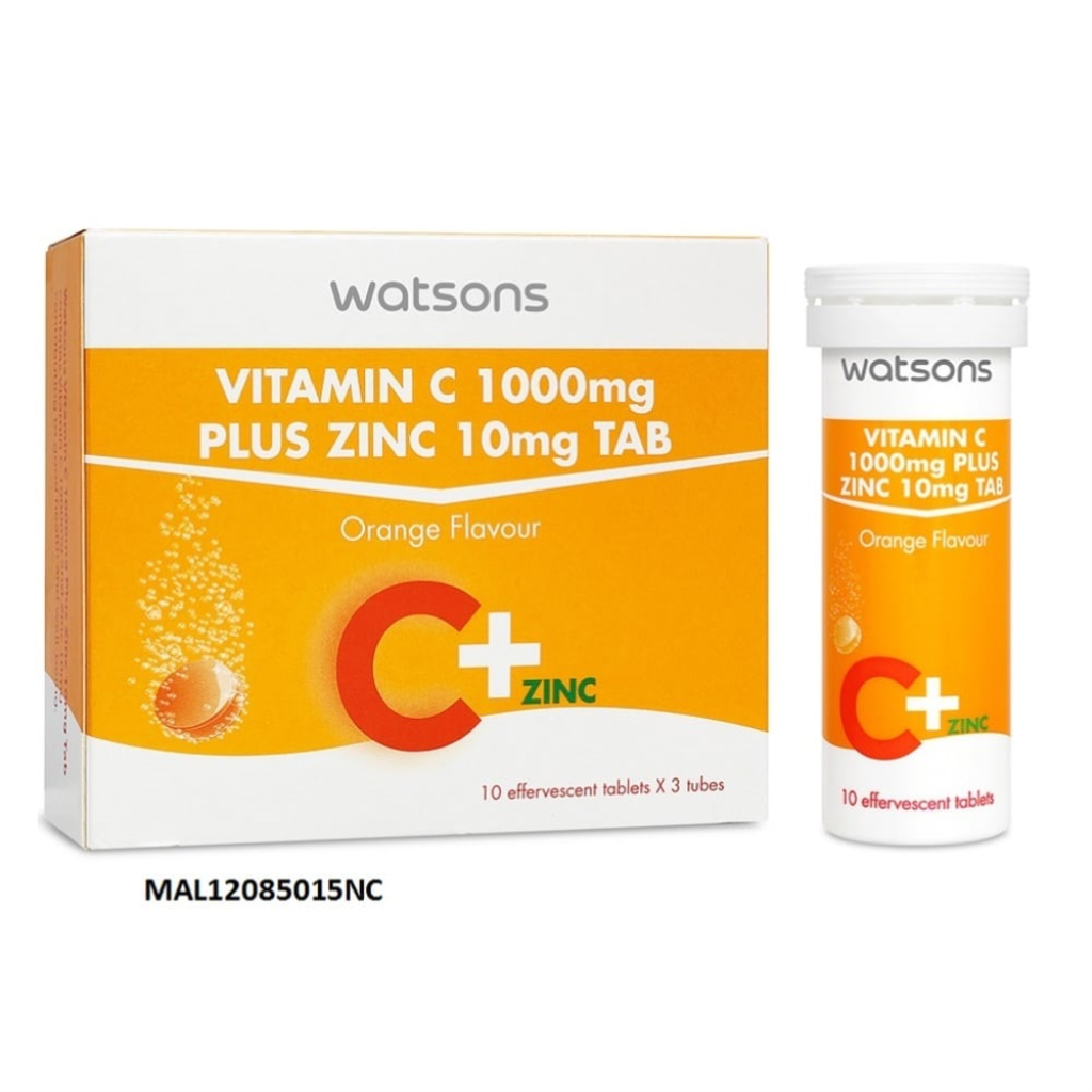 WATSONS Vitamin C 1000mg Zinc 10mg 3 X 10Tablets | Shopee Malaysia