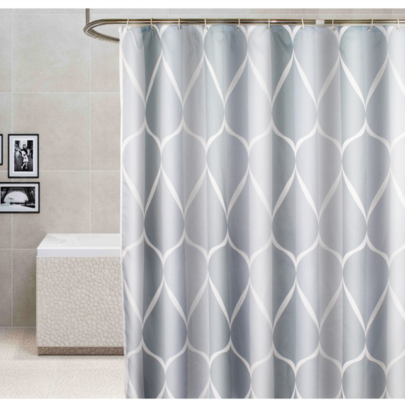 Bathroom Polyester Shower Curtain Simple Thick Waterproof Shower