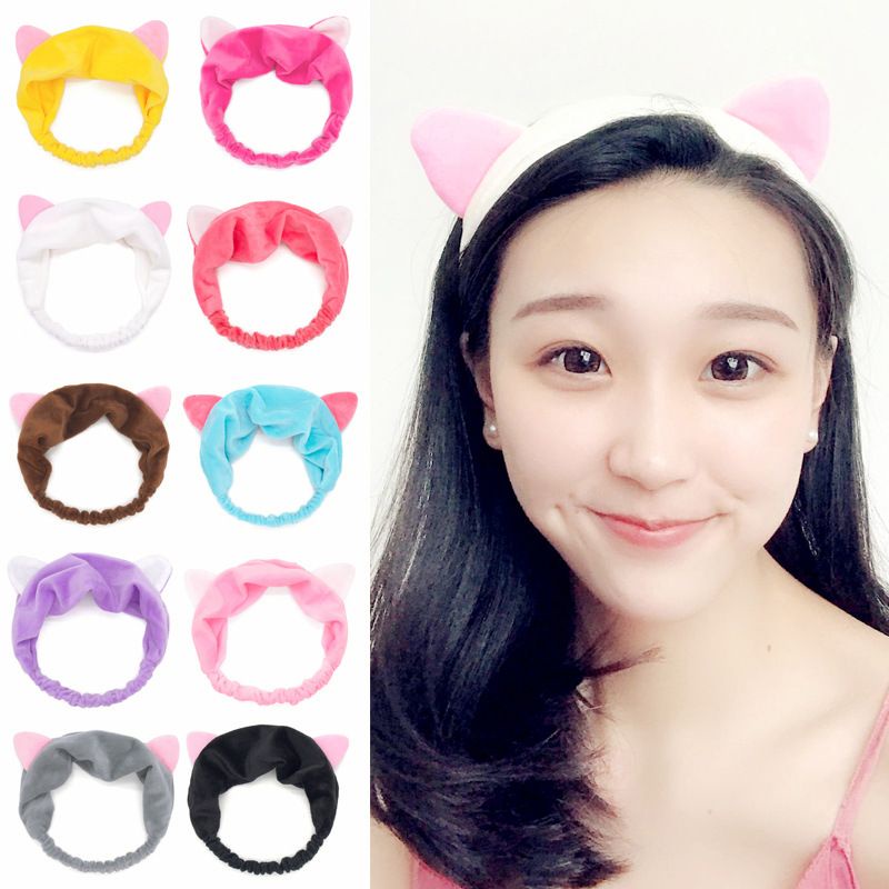 (Malaysia Ready Stok)Fashion Cute Cat Ear Turband Hairband Hair Accessories Bunch Beauty Sports Headband