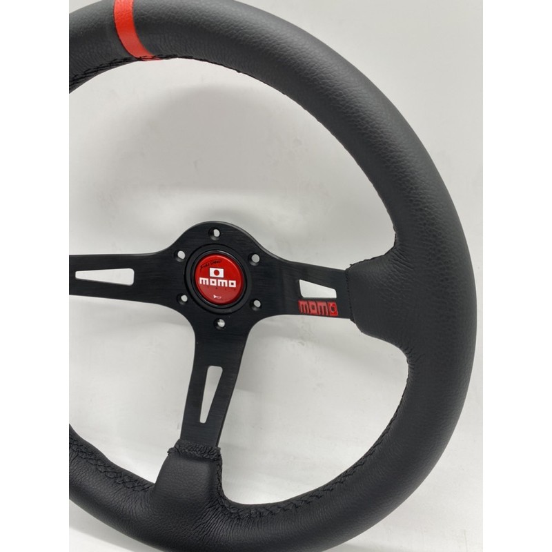 Momo Full Speed Steering Wheel Red Momo Logo With Japan Logo Design Universal Momo Racing Deep Steering Wheel 13 5inch Shopee Malaysia