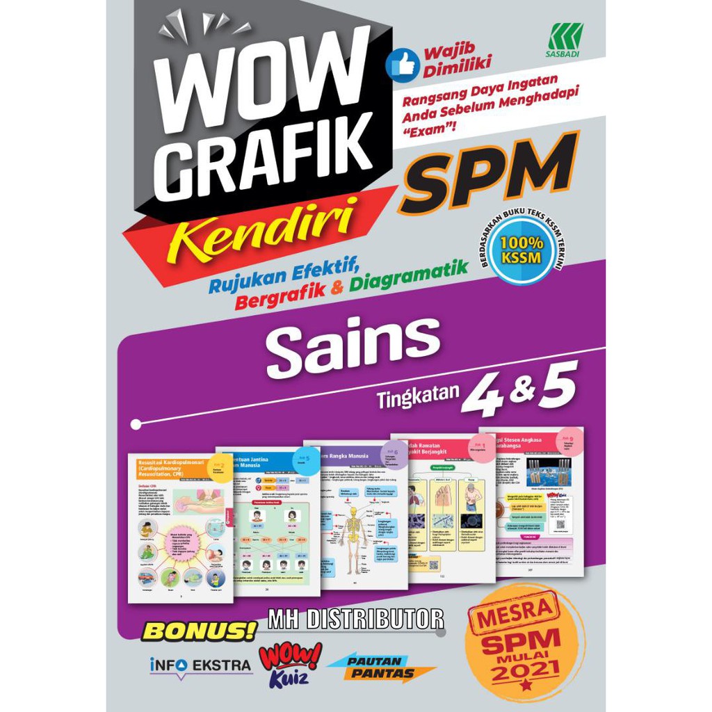 Buy [MHD] Buku Rujukan SPM Wow Grafik SPM KSSM  Sasbadi (2021