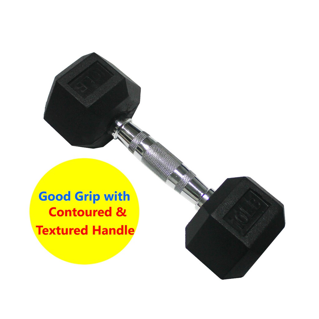 Rcl 10lb 4 5kg X 1 Rubber Coated Hexagon Dumbbell Lbhx8010 Dumbell For Sport Gym Fitness Exercise Weight Training Shopee Malaysia