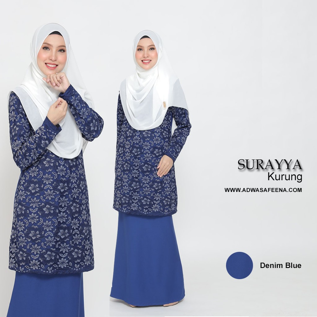 baju kurung denim blue