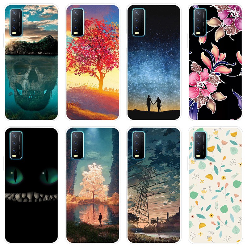Vivo Y12s Case Soft Tpu Silicone Vivo Y12s Vivoy12s Casing Phone Case Back Cover Flowers Shopee Malaysia