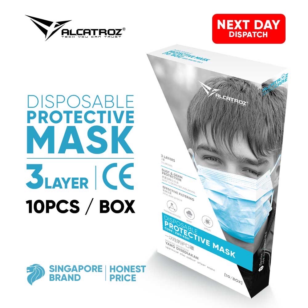 Alcatroz Disposable Protective 3 Layer Surgical Grade Mask