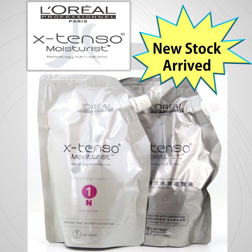 Loreal Paris XTenso Moisturist Hair Straightener Set Extra Resistant Hair rebonding cream 400ml