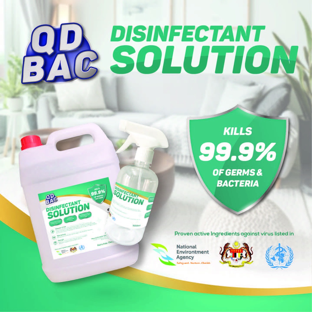 [READY STOCK] QD BAC KKM Approved Disinfectant 5L | Shopee Malaysia