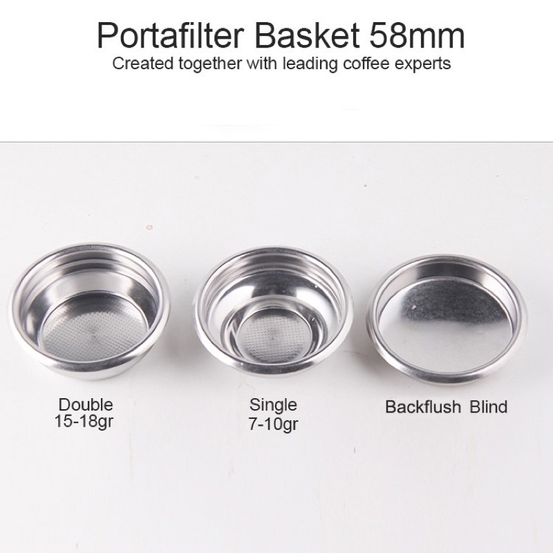 Portafilter 58mm Single,Backflush Blind Filter,double cup Shopee Malaysia