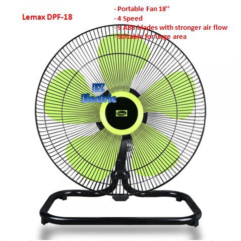 Lemax Dpf 18 Domestic Portable Fan 18 Floor Fan 4 Speed