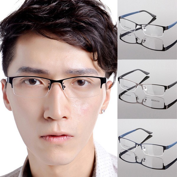 mens half frame eyeglasses