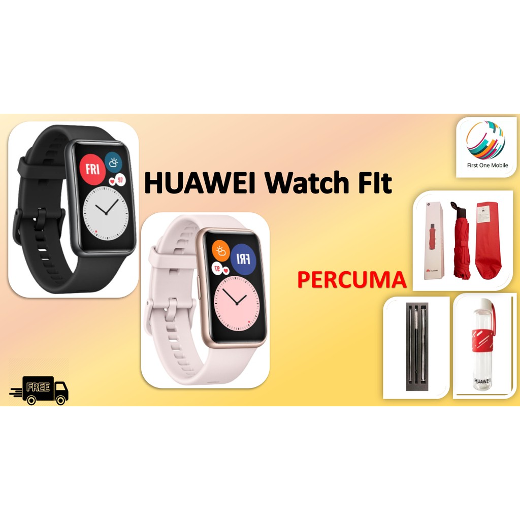(READY STOCK) HUAWEI Watch Fit Smartwatch 1.64" Vivid AMOLED Display