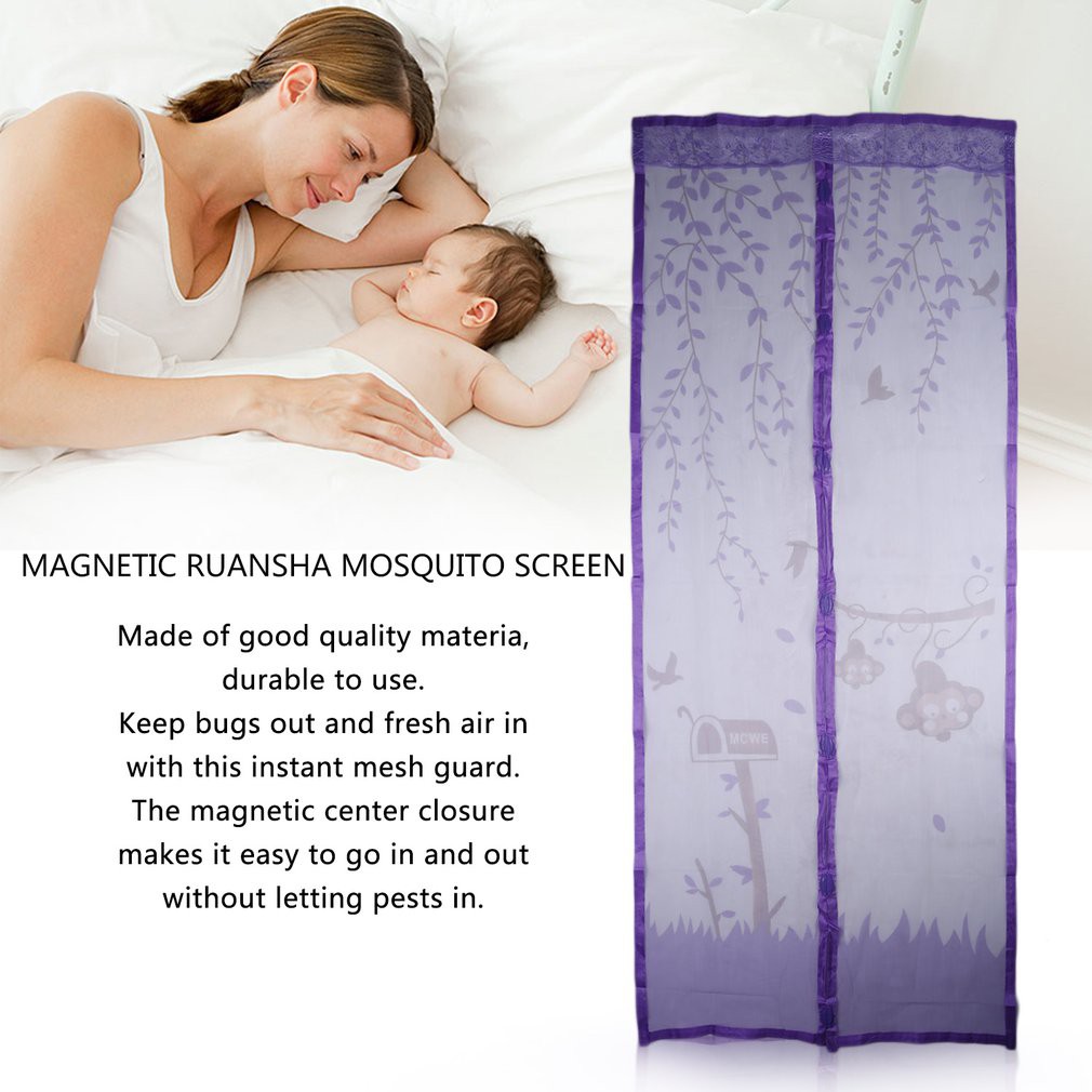 Mesh Screen Door Mosquito Net Curtain Protect From Insects