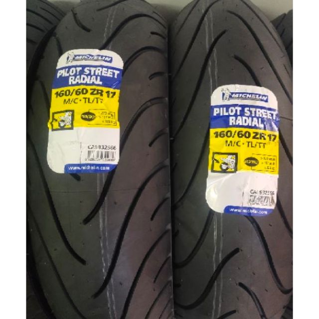 Michelin Pilot Street Radial 160 60 17 Shopee Malaysia